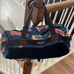 RARE Patagonia fish print Duffel Bag